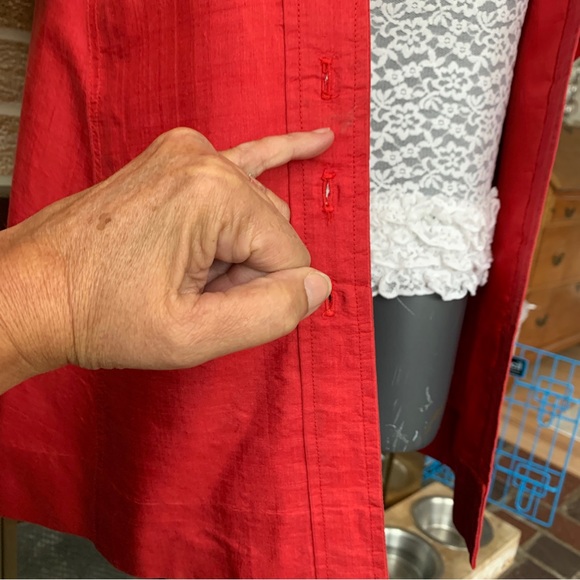 Vintage 1970's John Hayles Silk Jacket / Dress / long Blazer - XS - Picture 17 of 17